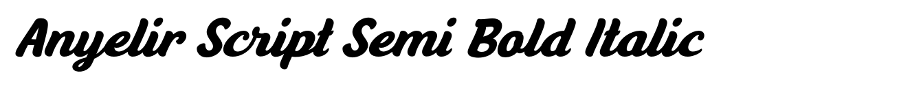 Anyelir Script Semi Bold Italic
